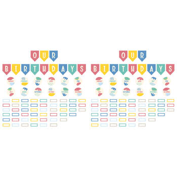 2x 72pc Learning Can Be Fun Birthday Bulletin Board Set Growing Minds