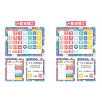 2x 93pc Learning Can Be Fun Calendar Bulletin Board Set Growing Minds