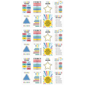 3x 8pc Learning Can Be Fun Growing Minds Calming Corner Poster Set 28x40cm