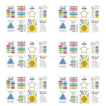 6x 8pc Learning Can Be Fun Growing Minds Calming Corner Poster Set 28x40cm