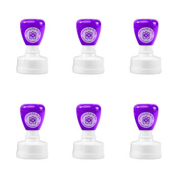 6PK Learning Can Be Fun Giggle & Grow Excellent Effort Merit Stamp Purple