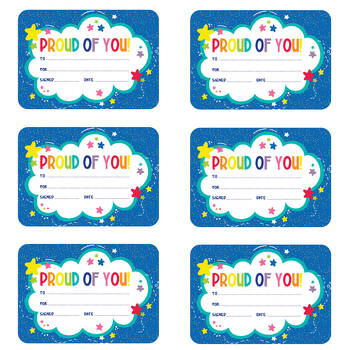 6x 30pc Learning Can Be Fun Giggle & Grow Proud of You Certificates A5