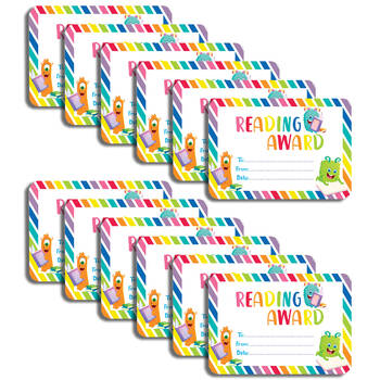 12x 30pc Learning Can Be Fun Giggle & Grow Reading Award Certificates A5