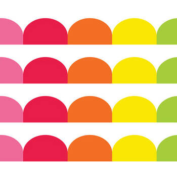 4x 12pc Learning Can Be Fun Giggle & Grow Rainbow Scalloped Border Pack 90 x 7cm
