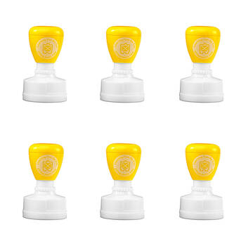 6PK Learning Can Be Fun Bee-utiful Work Self-Inking Merit Stamp Yellow