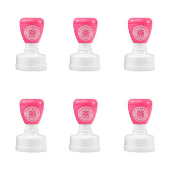 6PK Learning Can Be Fun Bright Thinking Self-Inking Merit Stamp Pink