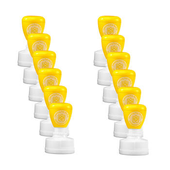 12PK Learning Can Be Fun Champion Effort Self-Inking Merit Stamp Yellow