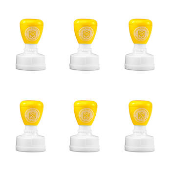 6PK Learning Can Be Fun Champion Effort Self-Inking Merit Stamp Yellow