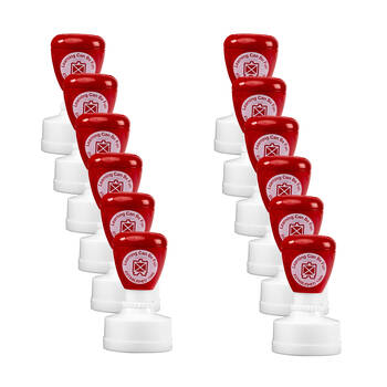 12PK Learning Can Be Fun Great Effort Self-Inking Merit Stamp Red