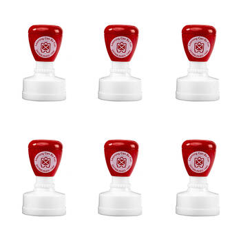 6PK Learning Can Be Fun Llamazing-work Self-Inking Merit Stamp Red