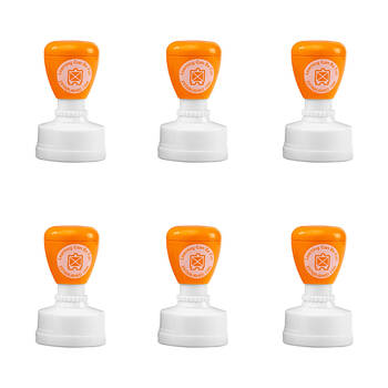 6PK Learning Can Be Fun Out of This World Self-Inking Merit Stamp Orange