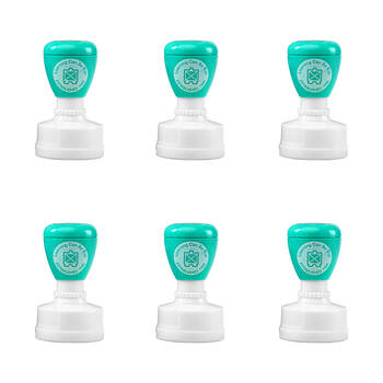6PK Learning Can Be Fun Pear-fect Work Self-Inking Merit Stamp Blue
