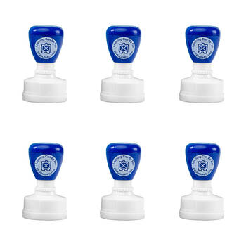 6PK Learning Can Be Fun Roar-Some Teacher Self-Inking Merit Stamp Blue