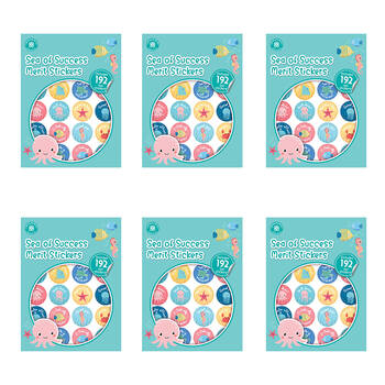6x 192pc Learning Can Be Fun Sea of Success Merit Sticker Book 28mm