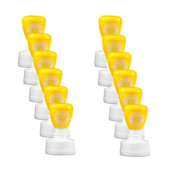 12PK Learning Can Be Fun Super Star Self-Inking Merit Stamp Yellow