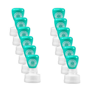 12PK Learning Can Be Fun Turtle-y Awesome Self-Inking Merit Stamp Blue