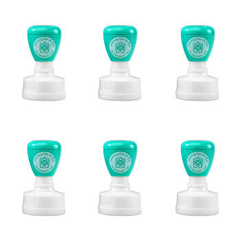 6PK Learning Can Be Fun Turtle-y Awesome Self-Inking Merit Stamp Blue