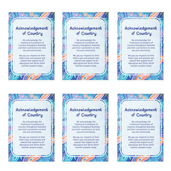 6PK Learning Can Be Fun Ocean Country Acknowledgement of Poster 43x56cm