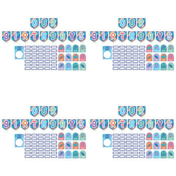 4x 73pc Learning Can Be Fun Birthday Bulletin Board Set Ocean Country