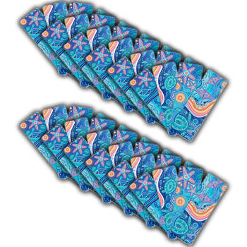 12x 32pc Learning Can Be Fun Ocean Country First Nations Bookmarks 15x5cm