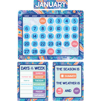 93pc Learning Can Be Fun Calendar Bulletin Board Set Ocean Country