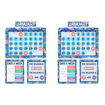 2x 93pc Learning Can Be Fun Calendar Bulletin Board Set Ocean Country