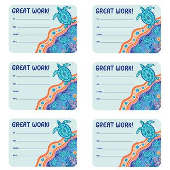 6x 30pc Learning Can Be Fun Ocean Country Great Work Certificates A5