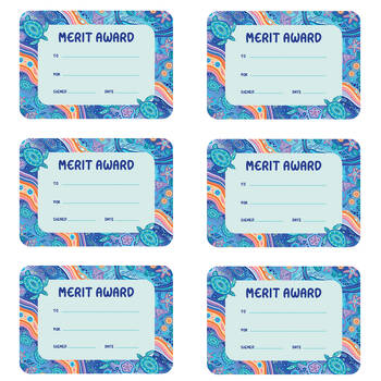 6x 30pc Learning Can Be Fun Ocean Country Merit Award Certificates A5
