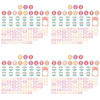4x 73pc Learning Can Be Fun Birthday Bulletin Board Set Sacred Country