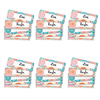 6x 30pc Learning Can Be Fun Sacred Country Adhesive Name Plates 24x8cm