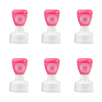 6PK Learning Can Be Fun Sacred Country Sandhill Self-Inking Merit Stamp Pink
