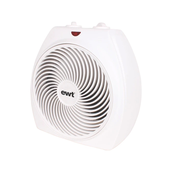 EWT Electric 2200W Adjustable Thermostat Fan Heater White