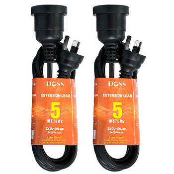 2PK Doss 5M Power Extension Lead Black