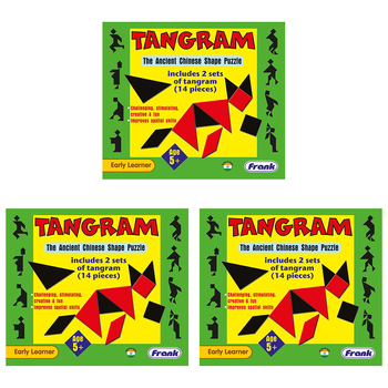 3x  14pc Frank Jigsaw Puzzle Tangram 21.5x18.5cm Educational Game 5+