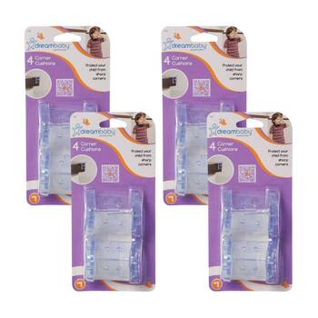16pc Dreambaby Baby Safety Corner Cushions Clear