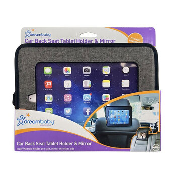 Dreambaby 29cm Car Back Seat Holder w/ Mirror For Tablet/iPad Grey