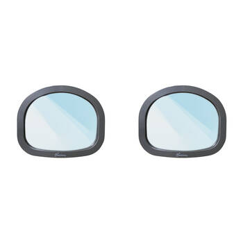 2PK Dreambaby Ezy-Fit Large Arched Rear View Mirror 29x24cm - Grey