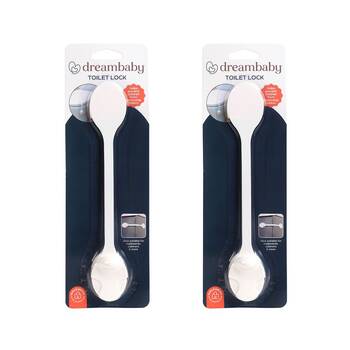 2PK Dreambaby Baby Safety Toilet Lock White