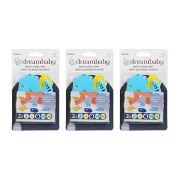 3x 10pc Dreambaby Non-Slip Bath Mats Appliques 11x19cm