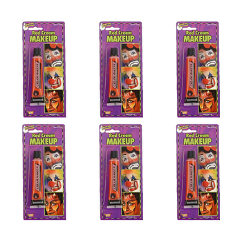 6PK Rubies Makeup Tube Face Painting Cream Halloween Cosplay Accessory Red 