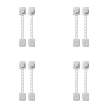 4x 2pc Dreambaby Twist 'N Lock Multi-Purpose Latches - White