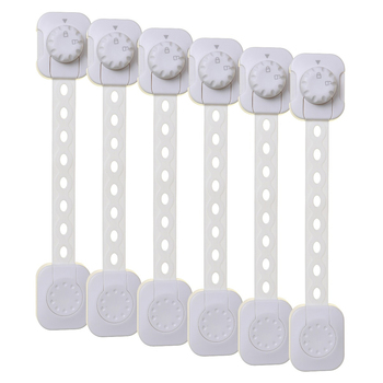 6pc Dreambaby Twist 'N Lock Adjustable Multi-Purpose Latche/Lock White 