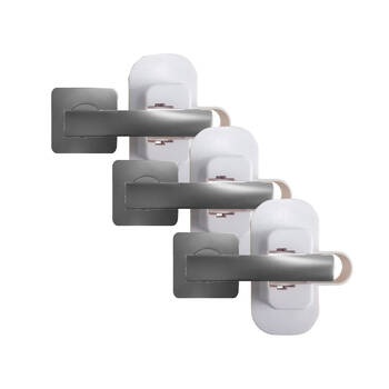 3PK Dreambaby Baby/Kids Safety Adhesive Lever Non Key Door Lock White