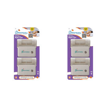 2x 2pc Dreambaby Fluoresent Night Light Child Bedroom Lighting
