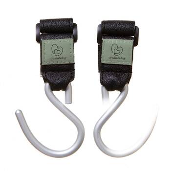 2pc Dreambaby Strollerbuddy Ezy-Fit Stroller Hooks - Silver