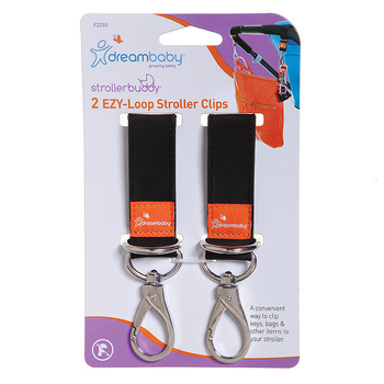 2pc Dreambaby Ezy-Loop Clip Hooks For Stroller - Black