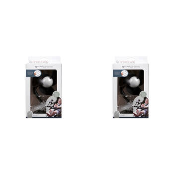 2PK Dreambaby Strollerbuddy Ezy-Fit Clip-On Fan - Black