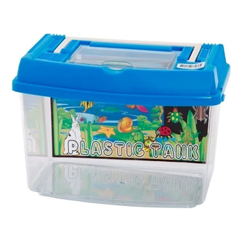 Plastic Fish/Bug/Insect Aquarium Container Large 30cm 9.5L w/Lid Assorted