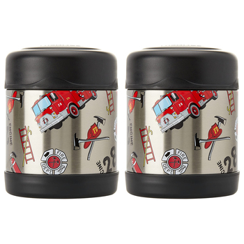 2PK Thermos 290ml Funtainer Vacuum Insulated Food Jar Fire Truck