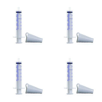 4PK Dreambaby Medicine Syringe Dispenser w/ Adapter - White